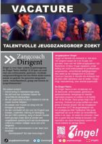 Zangcoach/dirigent voor talentvolle Jeugdzanggroep (15+